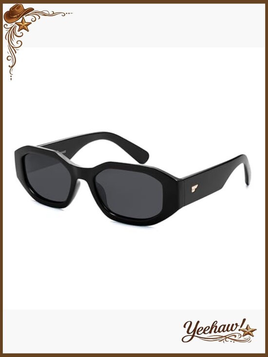 Trendy Polarized Hexagon Sunglasses Vintage Retro Square Shades